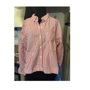 NWT American Eagle Button Down Cropped Shirt Size L